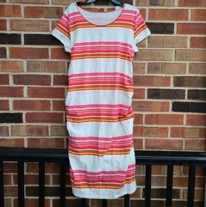 Isabel Pink Striped Maternity Dress